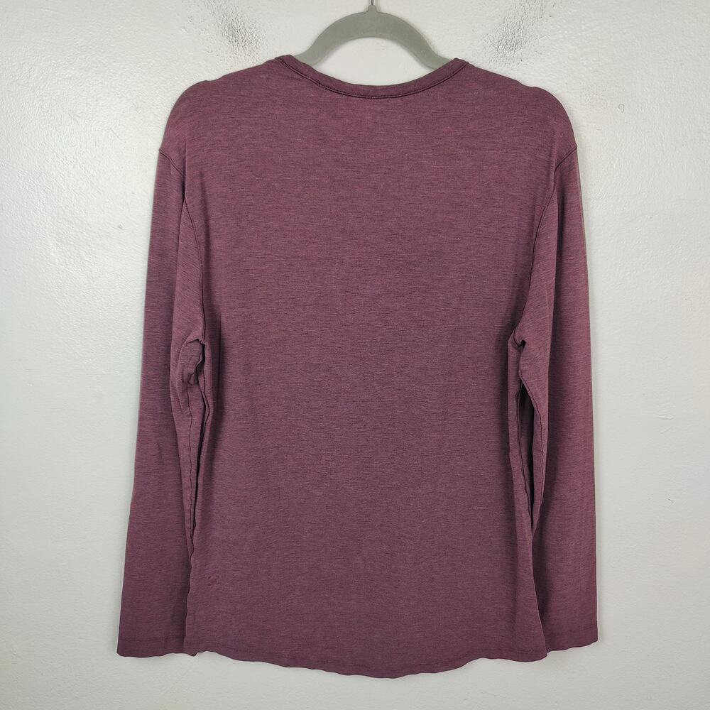 Lululemon 5 Year Basic Long Sleeve T-Shirt Mens Medium Heathered Dark Adobe - Picture 4 of 6